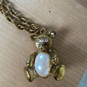 1928 costume vintage bear necklace